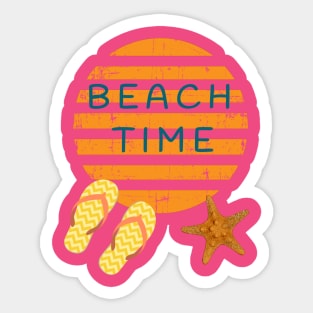 Beach Time Flip Flop Sun T-Shirt Sticker